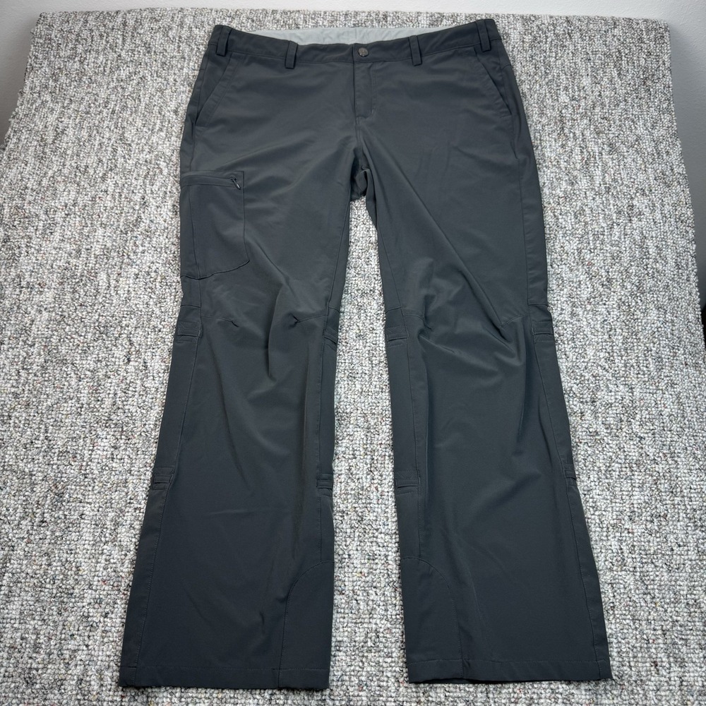 REI Pants Womens 16 Petite Gray Sahara Roll Up Stretch Hiking Outdoor Cargo